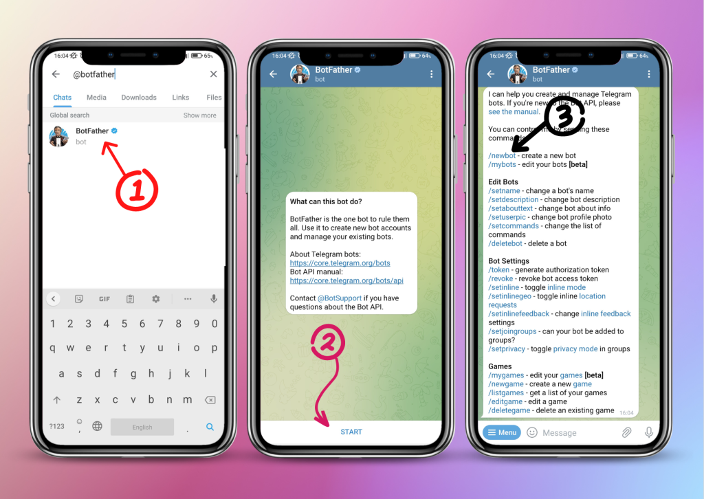 مرحله‌ی اول فعال کردن ربات تلگرام