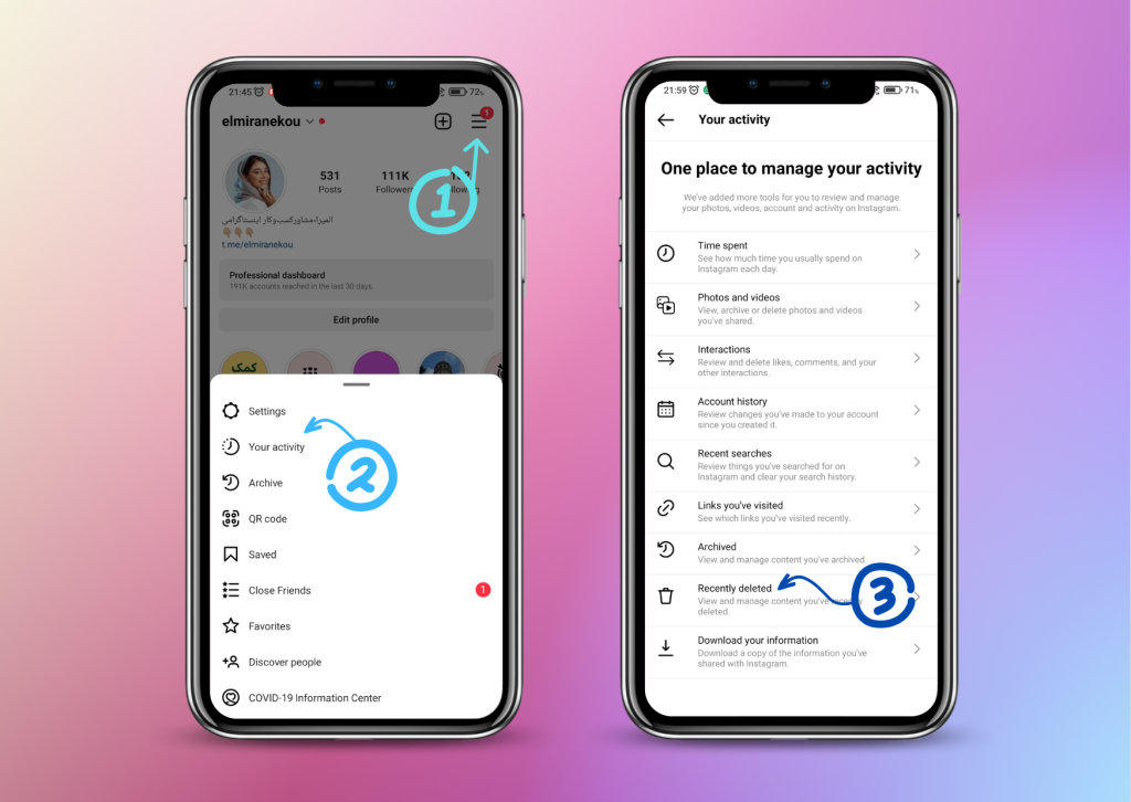 بازیابی پست‌ها و استوری‌های حذف شده در اینستاگرام